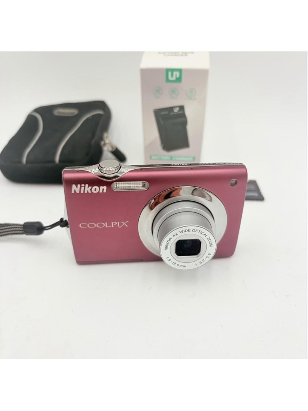 Nikon Coolpix S3000 12.0MP Digital Camera Plum w/4x Zoom Bundle